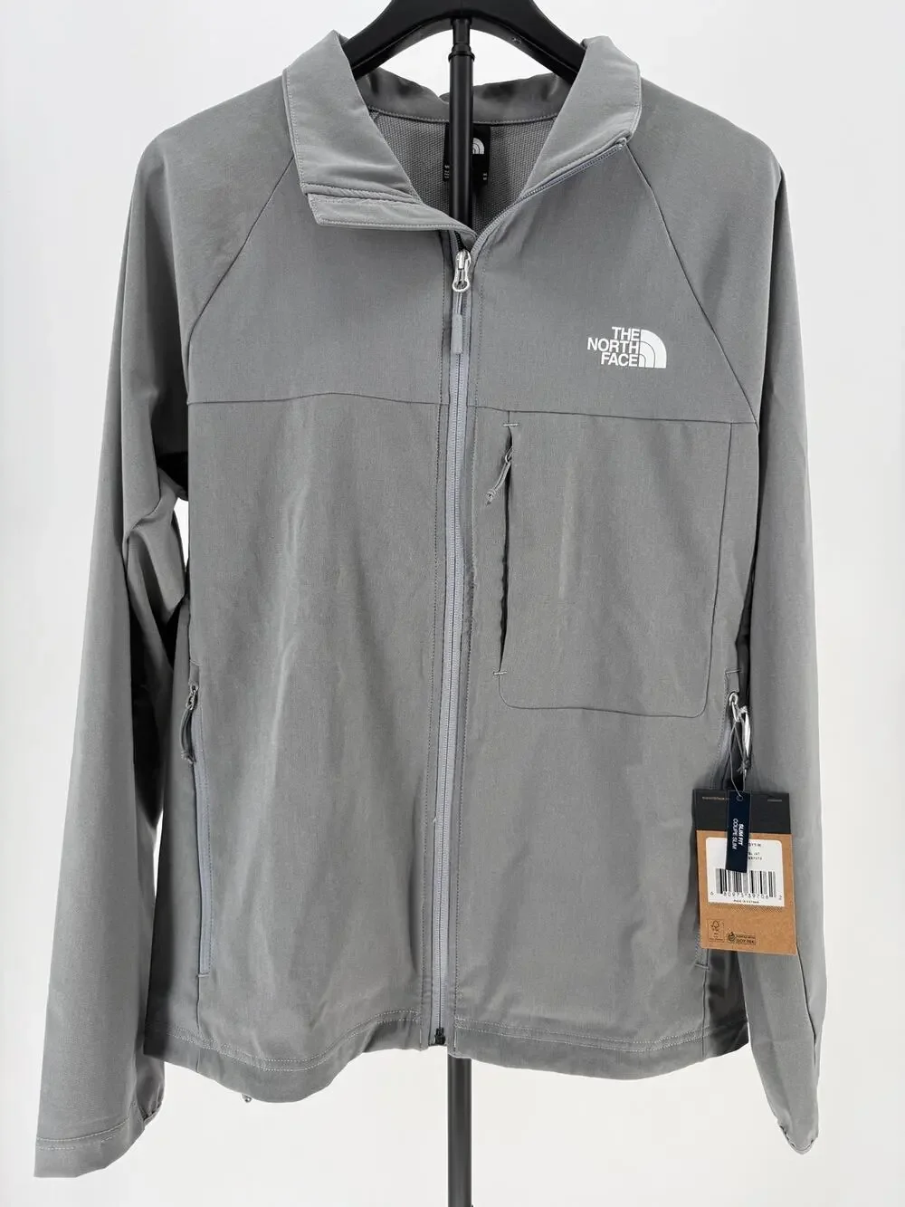 The North Face WindWall Soft Shell Jacket Gray Men’s Medium Full Zip NWT